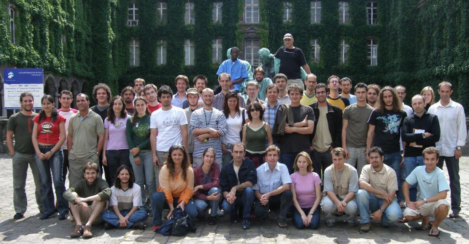 Members of the 1st eNTERFACE workshop in 2005.  Ten years later the workshop is back to Mons ! 